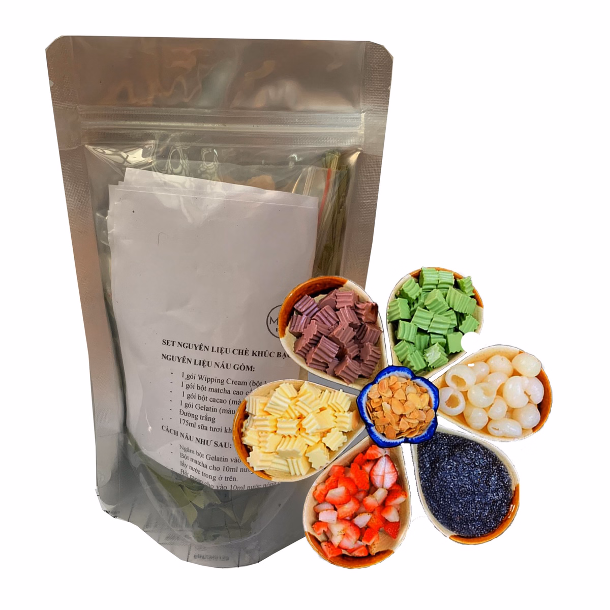 Set Nguyên Liệu Chè Khúc Bạch Nấu 5-6 Chén Ngon Mát Chất Lượng- Minh Ngọc