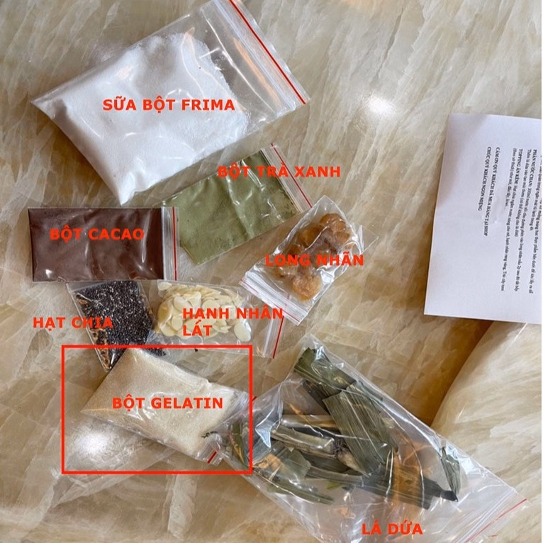 Set Nguyên Liệu Chè Khúc Bạch Nấu 5-6 Chén Ngon Mát Chất Lượng- Minh Ngọc - Ảnh 3