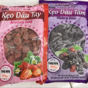 Gói Kẹo Dâu Tây Hoặc Dâu Tằm Đặc Sản Đà Lạt 200G/Gói - Minh Ngọc