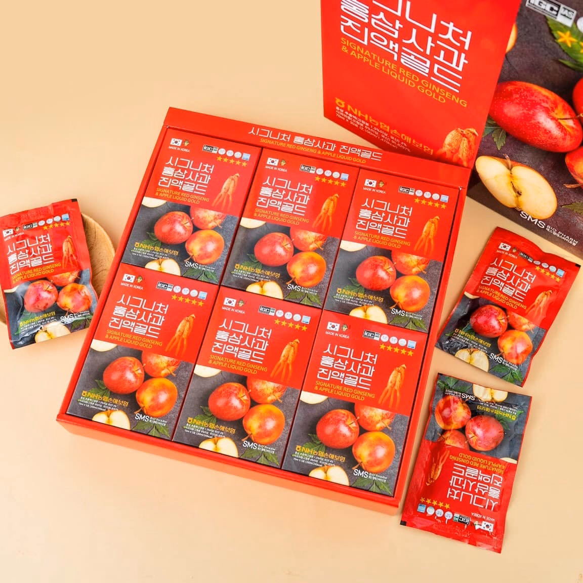 Nước Hồng Sâm Táo Đỏ 70Ml X 30 Gói - Sms Bio Pharm - Ảnh 3