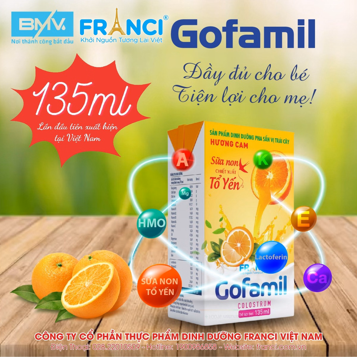 Gofamil Vị Cam Sữa Dinh Dưỡng Pha Sẵn 135Ml (10 Lốc/Thùng 40 Hộp) - Ảnh 3