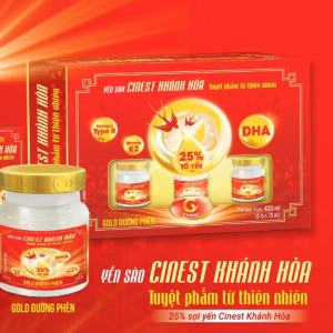 (Hộp) Yến Sào Cinest 25% Gold Đường Phèn - Franci