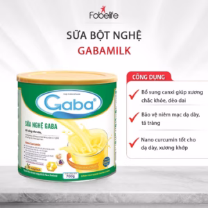 Sữa Nghệ Dễ Uống Gaba Nanocurcumin Tốt Cho Dạ Dày, Tiêu Hóa, Bổ Sung Canxi Xương Chắc Khỏe, Dẻo Dai - Fobelife