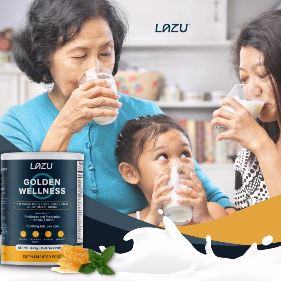 01 Lon Sữa Non Lazu Golden Wellness (Igg 20%), Sữa Tách Béo & Mật Ong Manuka - Lazu - Ảnh 7