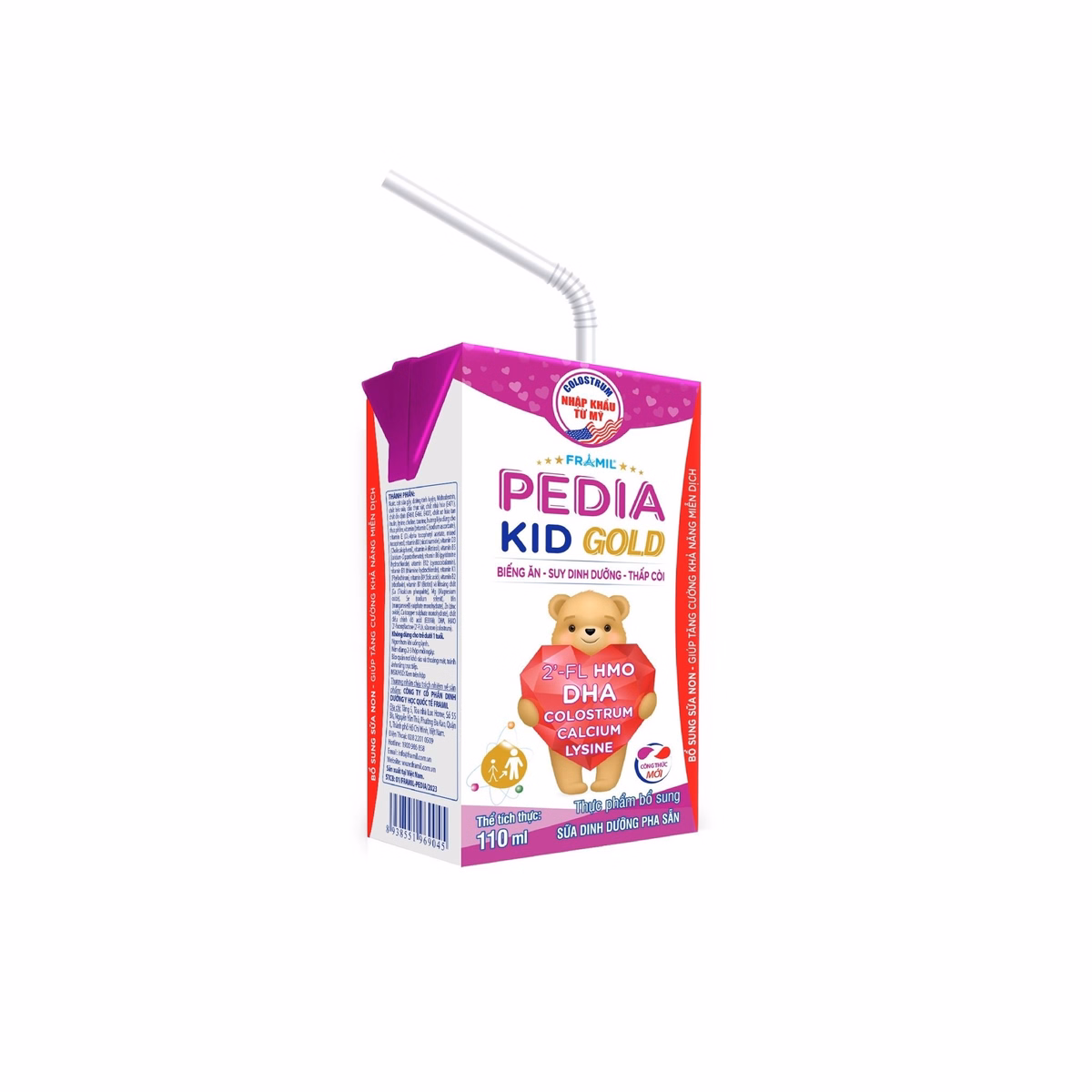 (Thùng) Sữa Bột Pha Sẵn Framil Pedia Kid Gold_110Ml - Franci. - Ảnh 2