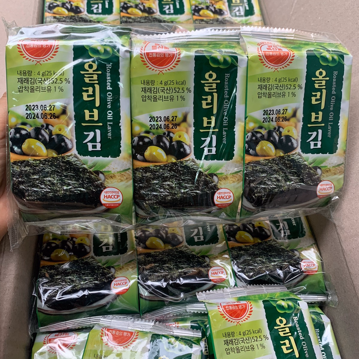 Lốc 3 Gói Rong Biển Ăn Liền Cuôn Cơm Olive Gwangcheon Haejeo Hàn Quốc - Ảnh 6