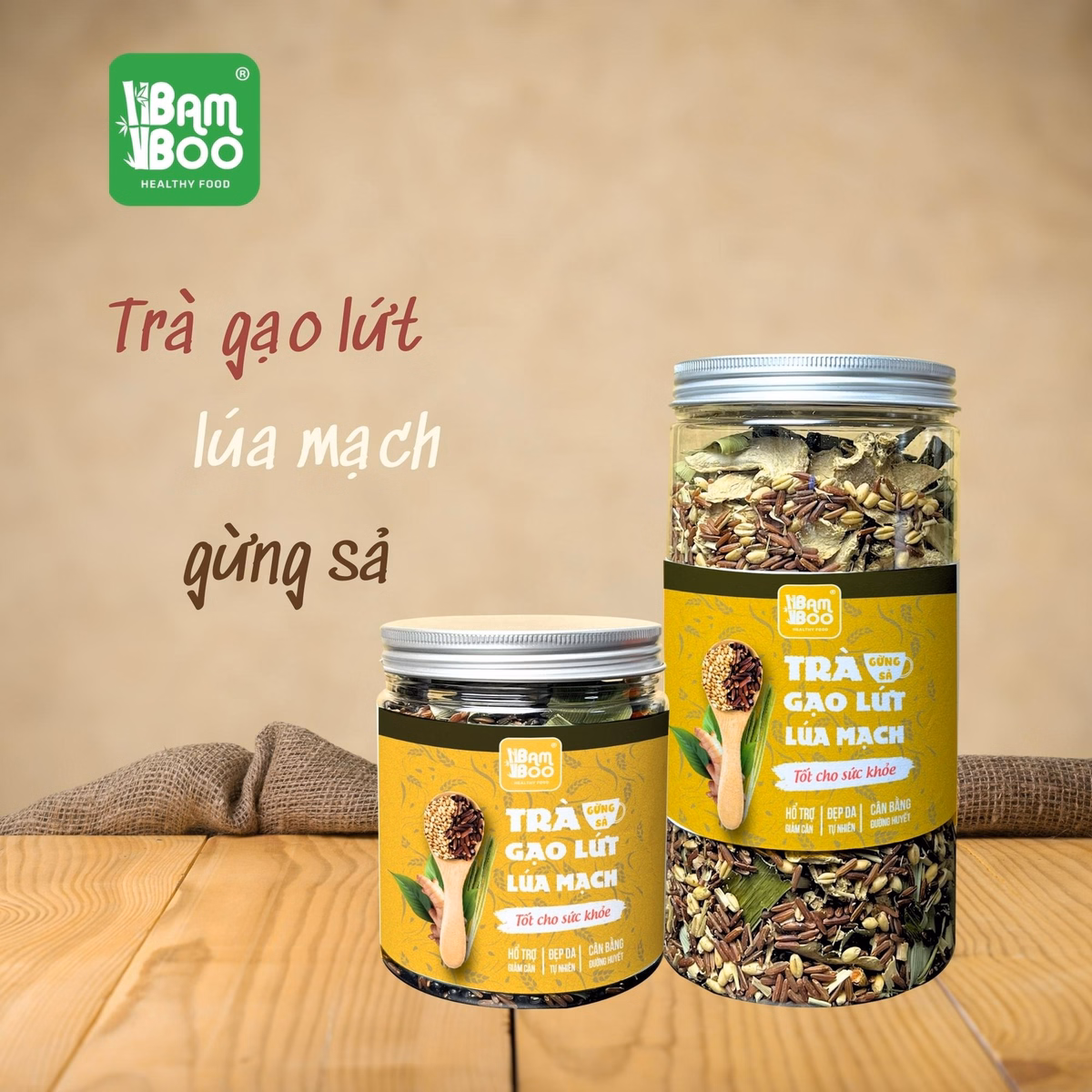 Trà Gạo Lứt Lúa Mạch Gừng Sả Detoko Phiên Bản Mới - Detoko - Ảnh 2