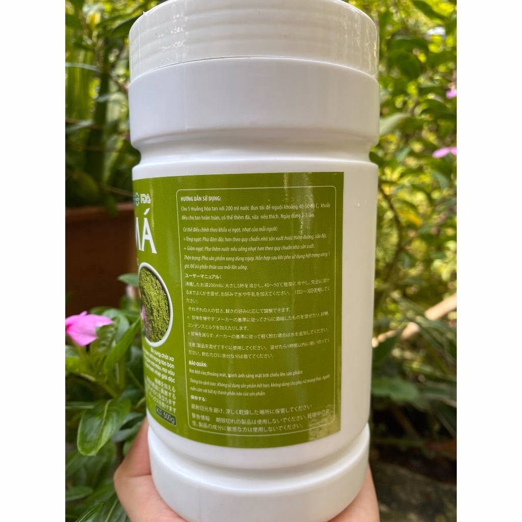 Bột Rau Má Rong Nho Bổ Sung Chất Xơ Giảm Táo Bón Thanh Nhiệt Giải Độc Giảm Mỡ Máu Hộp 500G - Ảnh 3