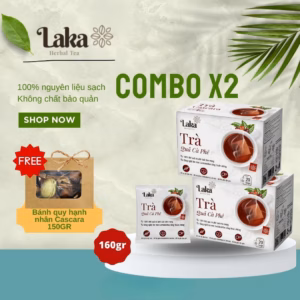 Combo Tặng Quà - 2 Hộp Trà Cà Phê Túi Lọc Cascara Laka 80Gr, 100% Quả Cà Phê Tươi Chín Mọng, Công Nghệ Enzyme Độc Quyền