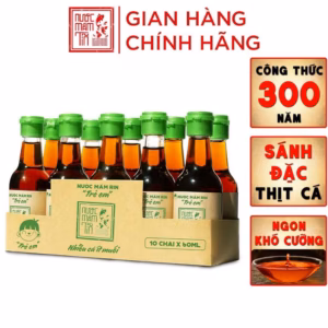 [Lốc 10 Chai] Nước Mắm Tĩn Trẻ Em Cho Bé Ăn Dặm Độ Đạm 42N 60Ml - Nước Mắm Tĩn