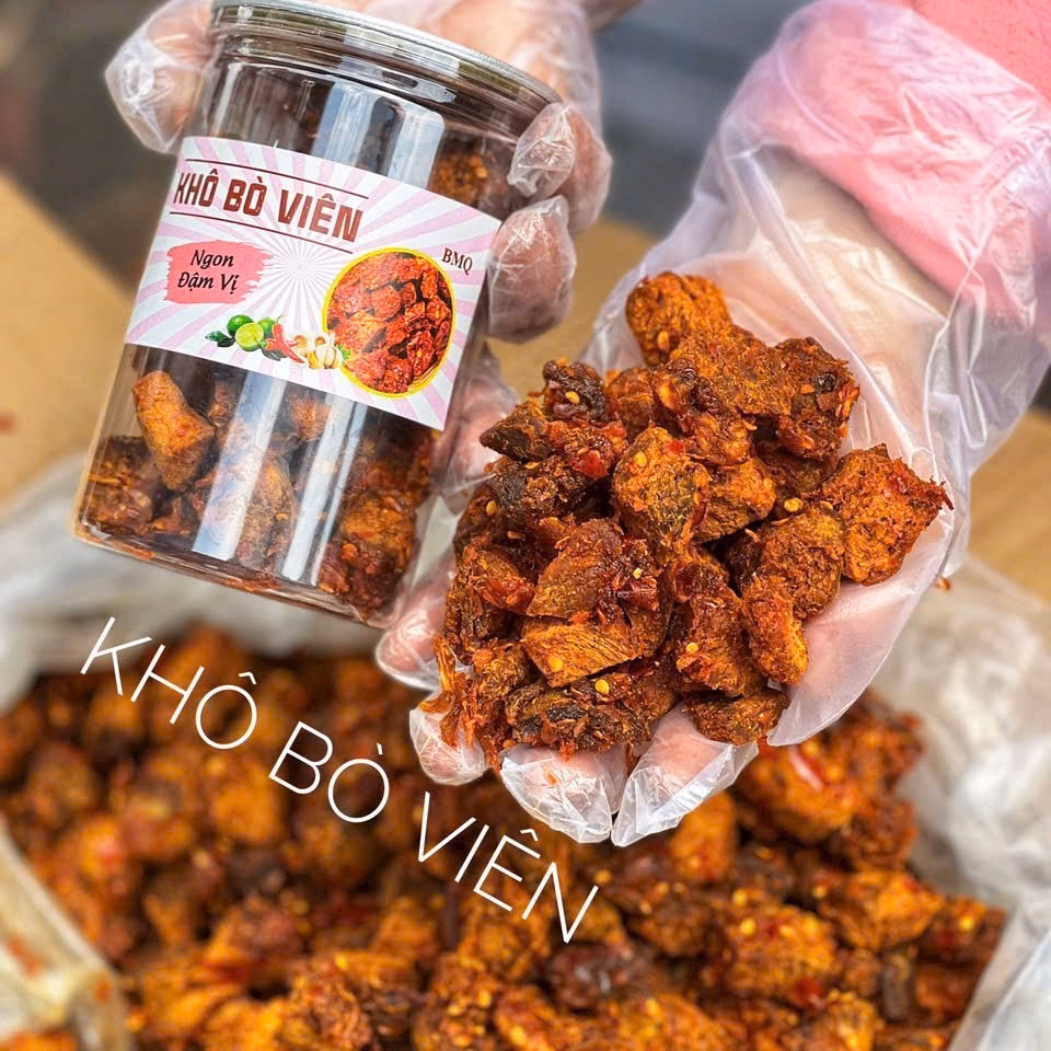 Khô Bò Viên, Bò Cục Lúc Lắc Hàng Loại Ngon Thơm Nức Mùi Bò 250G - Winnie House - Ảnh 5