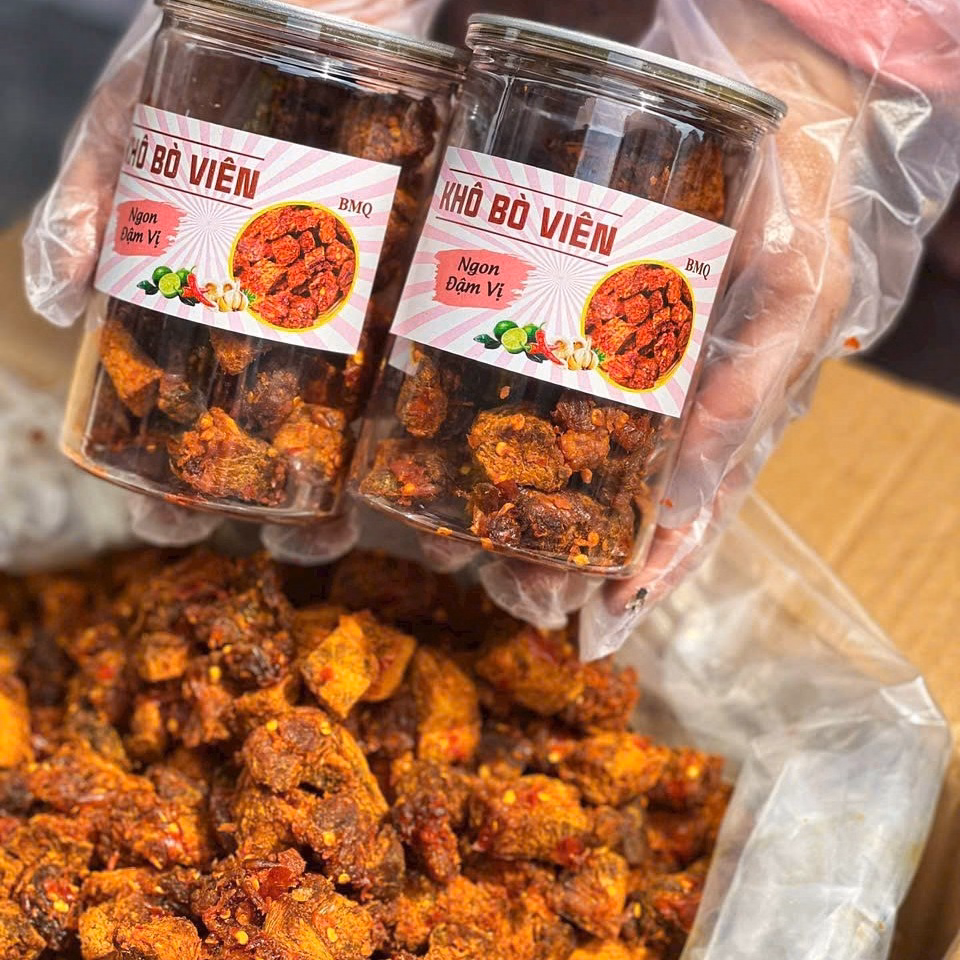 Khô Bò Viên, Bò Cục Lúc Lắc Hàng Loại Ngon Thơm Nức Mùi Bò 250G - Winnie House - Ảnh 4