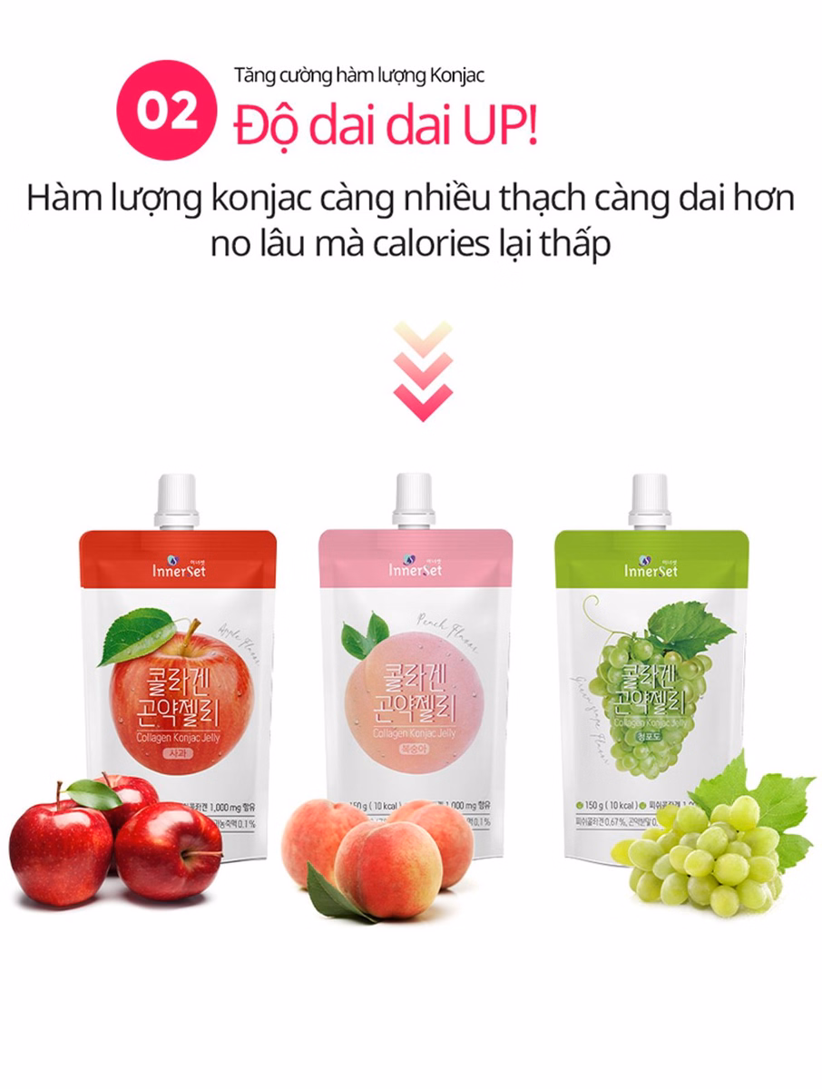 Thạch Uống Chiết Xuất Từ Trái Cây Innerset Konjac Jelly 150Ml - Ảnh 5