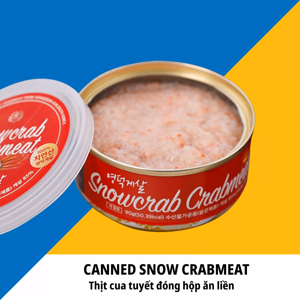 Thịt Cua Tuyết Đóng Hộp Canned Crabmeat Snowcrab 90G - Genuine